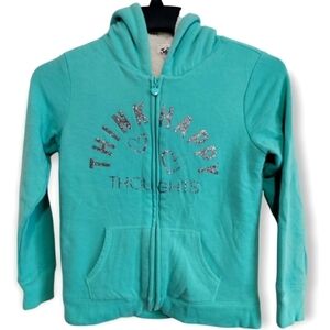 Justice full zip hoodie size 10 sherpa lined